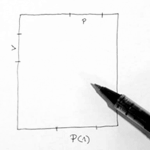 Cómo hacer un croquis - Plan Reforma - Ahora marcas dónde están las puertas (P) y las ventanas (V)