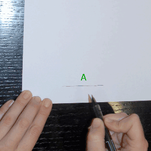Cómo hacer un croquis - Plan Reforma - Sitúate en la puerta de entrada.Dibuja una línea horizontal (A). Este será tu punto de partida.