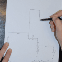 Cómo hacer un croquis - Plan Reforma - Dibuja el rectángulo siguiendo el sentido de las agujas del reloj