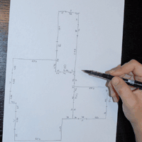 Cómo hacer un croquis - Plan Reforma - Dibuja el rectángulo siguiendo el sentido de las agujas del reloj