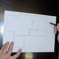 Cómo hacer un croquis - Plan Reforma - Debes repetir este proceso para cada estancia de tu piso